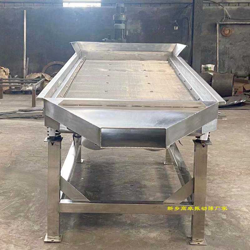 橡膠顆粒直線振動(dòng)篩說明原理